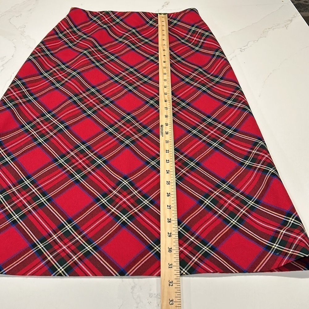 Casual Corner Annex Petite Plaid Midi Lined Skirt Size 6 - Picture 5 of 9